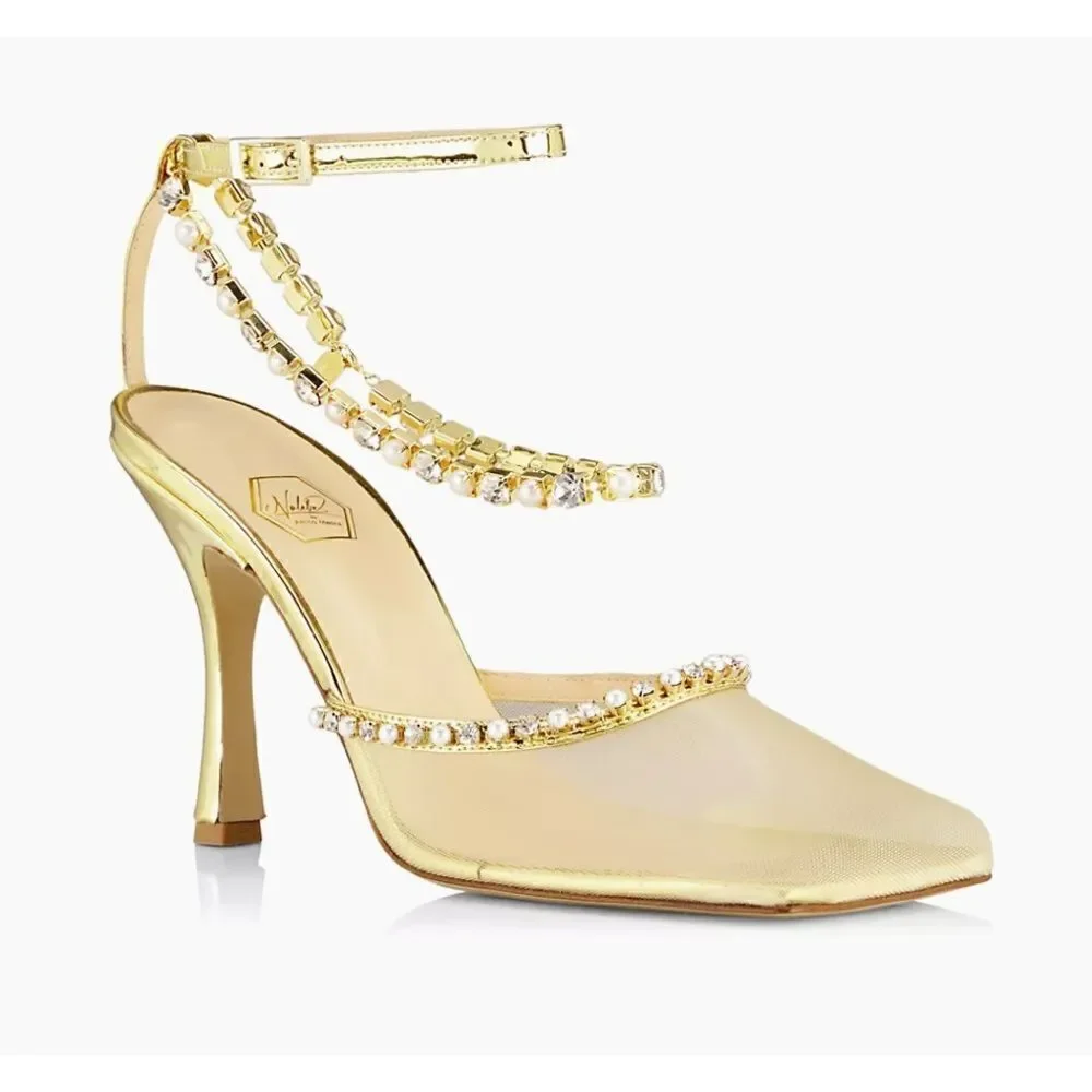 Nalebe Stellar Embellished Mesh Pumps